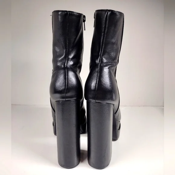 Boohoo Black Chunky High Platform Boots - Picture 4 of 15